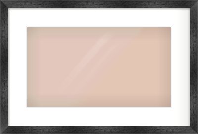 Black Flat Frame for 16 × 9in artwork, with Smooth White Single Mount