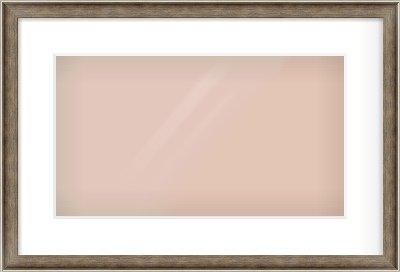 Silver Scoop Frame for 16 × 9in artwork, with Smooth White Single Mount