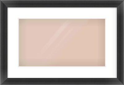 Black Scoop Frame for 16 × 9in artwork, with Smooth White Single Mount