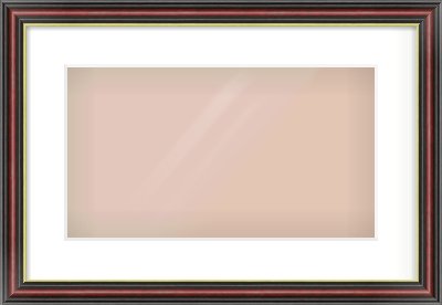 Brown Reverse Frame for 16 × 9in artwork, with Smooth White Single Mount