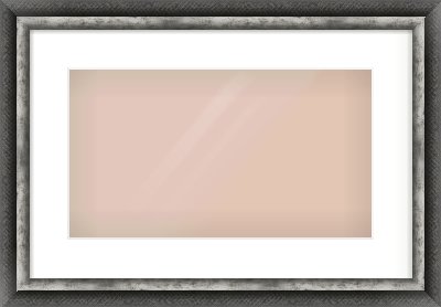 Black / Pewter Reverse Frame for 16 × 9in artwork, with Smooth White Single Mount