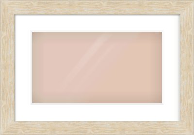Premium Flat Frame for 16 × 9in artwork, with Smooth White Single Mount