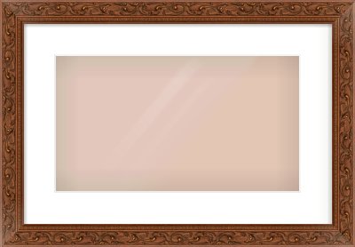 Maroon Decorative Frame for 16 × 9in artwork, with Smooth White Single Mount