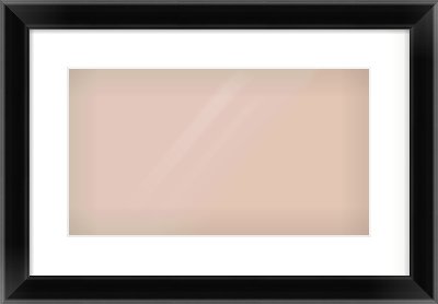Black Cushion Frame for 16 × 9in artwork, with Smooth White Single Mount
