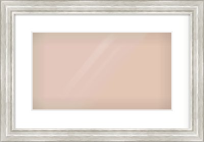 Silver Scoop Frame for 16 × 9in artwork, with Smooth White Single Mount