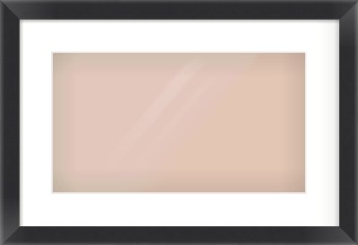 Black Flat Frame for 16 × 9in artwork, with Smooth White Single Mount