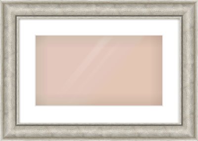 Silver Scoop Frame for 16 × 9in artwork, with Smooth White Single Mount