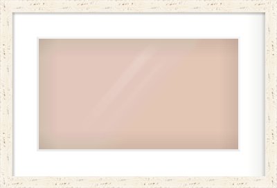 White Flat Frame for 16 × 9in artwork, with Smooth White Single Mount