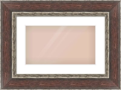 Brown Reverse Frame for 16 × 9in artwork, with Smooth White Single Mount
