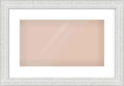 Silver Foil Flat Frame for 16 × 9in artwork, with Smooth White Single Mount