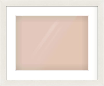 White Flat Frame for 16 × 12in artwork, with Smooth White Single Mount