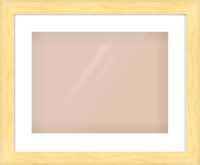 Natural Wood Stepped Flat Frame for 16 × 12in artwork, with Smooth White Single Mount