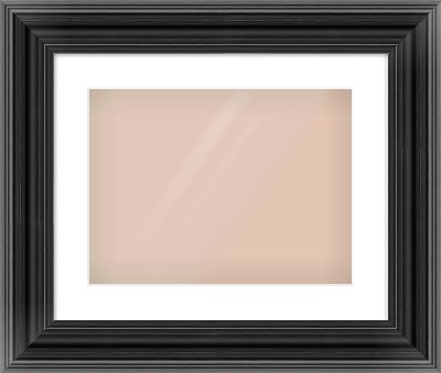 Black Spoon Frame for 16 × 12in artwork, with Smooth White Single Mount