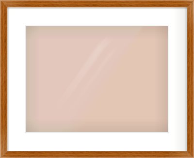 Natural Wood Flat Frame for 16 × 12in artwork, with Smooth White Single Mount