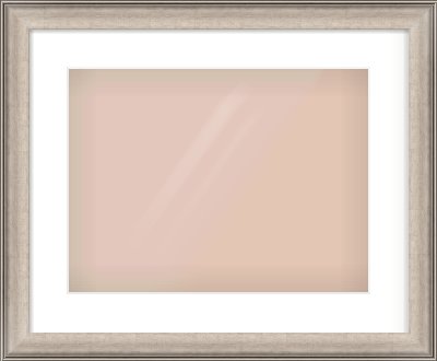Champagne Silver Scoop Frame for 16 × 12in artwork, with Smooth White Single Mount