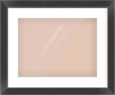 Black Flat Frame for 16 × 12in artwork, with Smooth White Single Mount