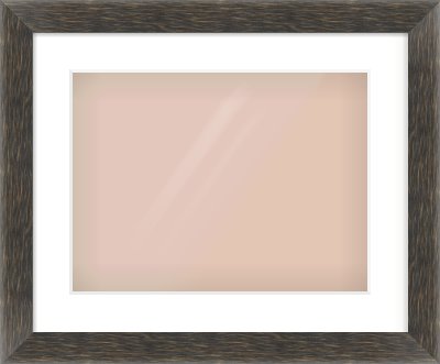 Black Flat Frame for 16 × 12in artwork, with Smooth White Single Mount