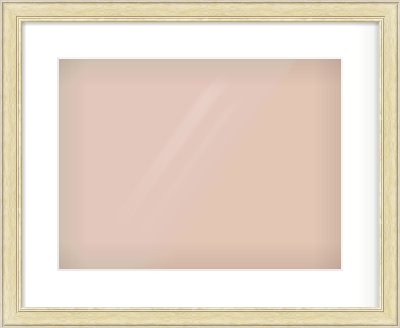 Ivory Reverse Frame for 16 × 12in artwork, with Smooth White Single Mount
