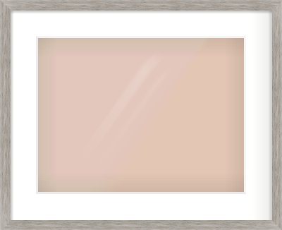 Grey Wood Grain Flat Frame for 16 × 12in artwork, with Smooth White Single Mount