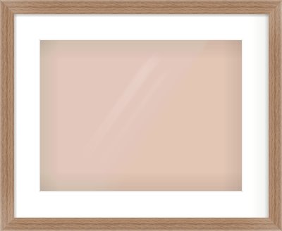 Walnut Flat Frame for 16 × 12in artwork, with Smooth White Single Mount