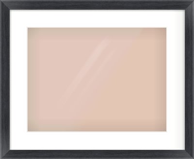 Black Wood Grain Flat Frame for 16 × 12in artwork, with Smooth White Single Mount
