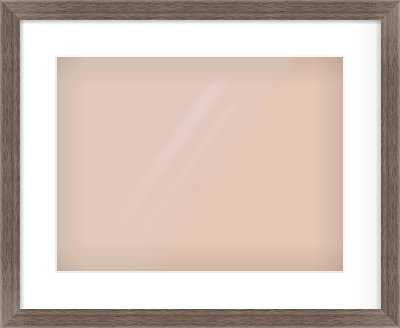 Dark Walnut Flat Frame for 16 × 12in artwork, with Smooth White Single Mount