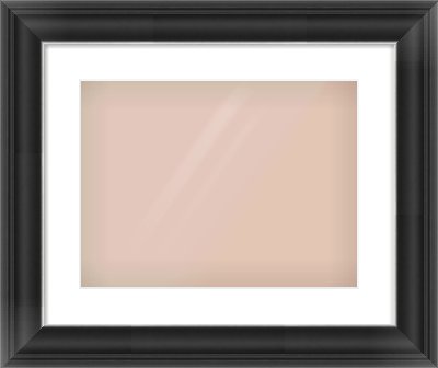 Black/Silver Scoop Frame for 16 × 12in artwork, with Smooth White Single Mount