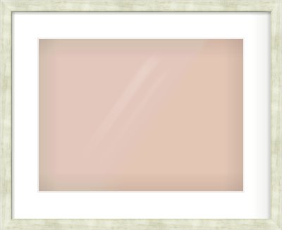 Champagne Flat Frame for 16 × 12in artwork, with Smooth White Single Mount