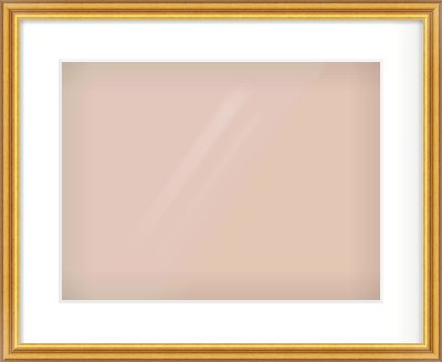 Gold Reverse Frame for 16 × 12in artwork, with Smooth White Single Mount