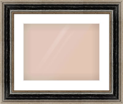 Black & Champagne Silver Spoon Frame for 16 × 12in artwork, with Smooth White Single Mount