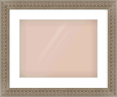 Silver Dome Frame for 16 × 12in artwork, with Smooth White Single Mount