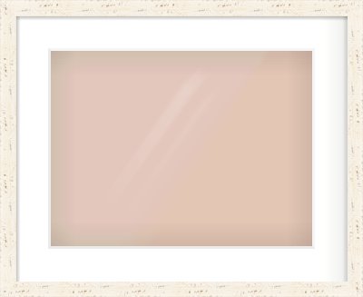 White Flat Frame for 16 × 12in artwork, with Smooth White Single Mount