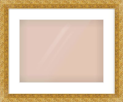 Gold Spoon Frame for 16 × 12in artwork, with Smooth White Single Mount