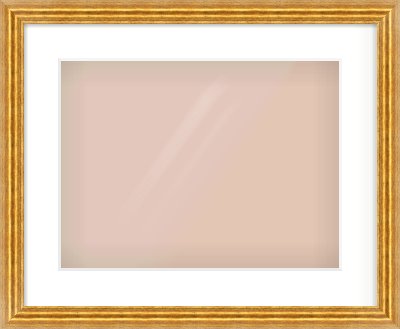 Gold Reverse Frame for 16 × 12in artwork, with Smooth White Single Mount