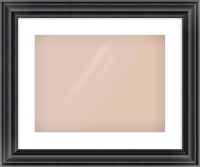 Black Spoon Frame for 16 × 12in artwork, with Smooth White Single Mount