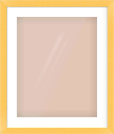 Yellow Paint Flat Frame for 16 × 20in artwork, with Smooth White Single Mount