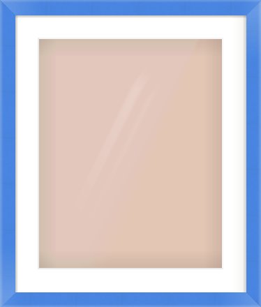 Light Blue Paint Flat Frame for 16 × 20in artwork, with Smooth White Single Mount