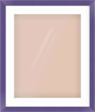 Purple Paint Flat Frame for 16 × 20in artwork, with Smooth White Single Mount