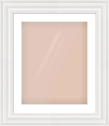 White Spoon Frame for 16 × 20in artwork, with Smooth White Single Mount