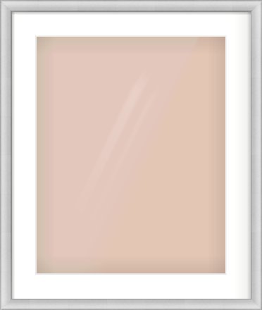 Silver Cushion Frame for 16 × 20in artwork, with Smooth White Single Mount