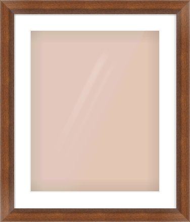 Brown Flat Frame for 16 × 20in artwork, with Smooth White Single Mount