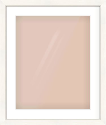 Cream Flat Frame for 16 × 20in artwork, with Smooth White Single Mount