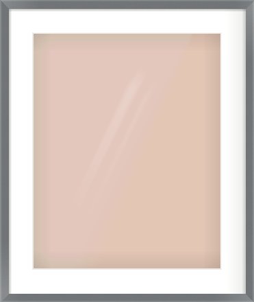 Grey Flat Frame for 16 × 20in artwork, with Smooth White Single Mount