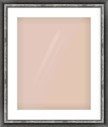 Black / Pewter Reverse Frame for 16 × 20in artwork, with Smooth White Single Mount