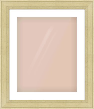 Silver Flat Frame for 16 × 20in artwork, with Smooth White Single Mount