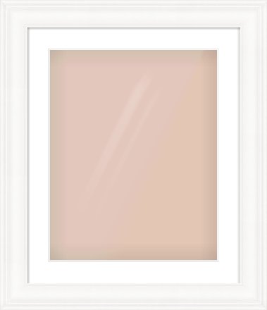 White Scoop Frame for 16 × 20in artwork, with Smooth White Single Mount
