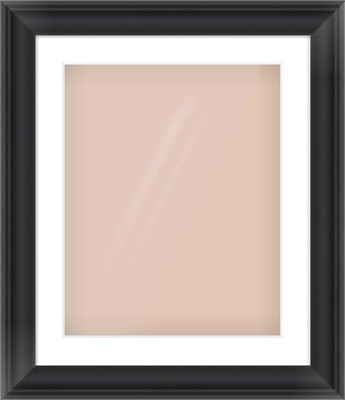 Black Scoop Frame for 16 × 20in artwork, with Smooth White Single Mount