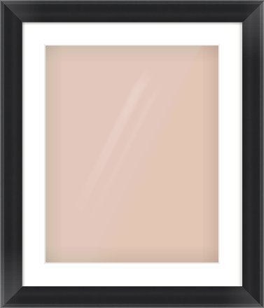 Black Cushion Frame for 16 × 20in artwork, with Smooth White Single Mount