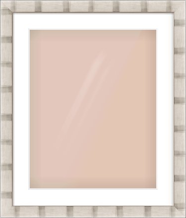 Silver Flat Frame for 16 × 20in artwork, with Smooth White Single Mount