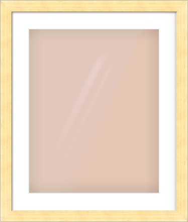 Gold Face, Black Sides Flat Frame for 16 × 20in artwork, with Smooth White Single Mount